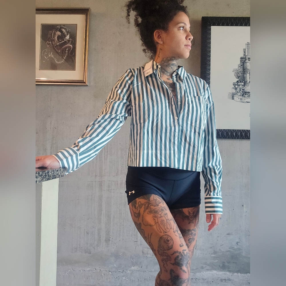 Veronica Beard Cropped Shirt Size 10